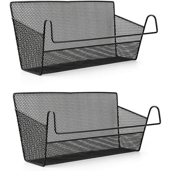 Bedside Hanging Storage Baskets, Dormitory Bedside Hanging Storage, Supplies Desktop Storage Rack Corner Shelves,Bedside Hanging Storage Baskets with Hooks for Home Office School Dorm Room,2 Pack