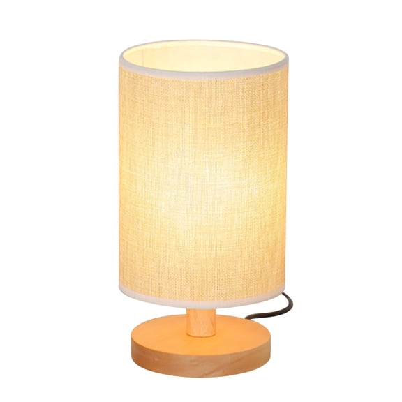Bedside Lamp Safe Operation Linen Shade Minimalist Style Includes Bulb Easy Assembly