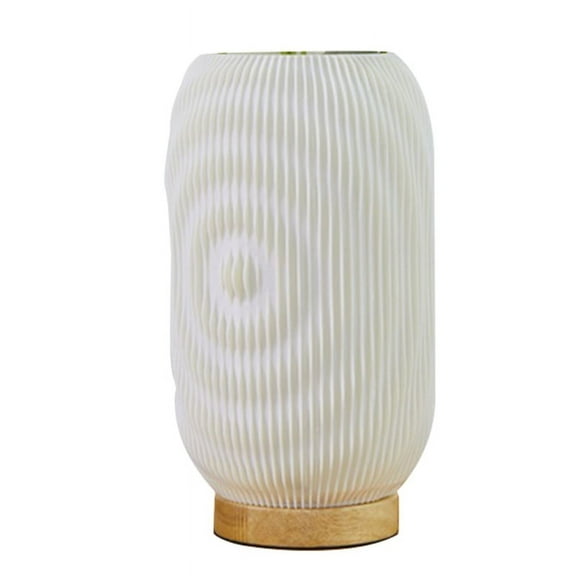 Bedside Lamps for Nightstand Lamp Vintage Striped Small Night Light Vase Design Rechargeable Light Water Ripple Design