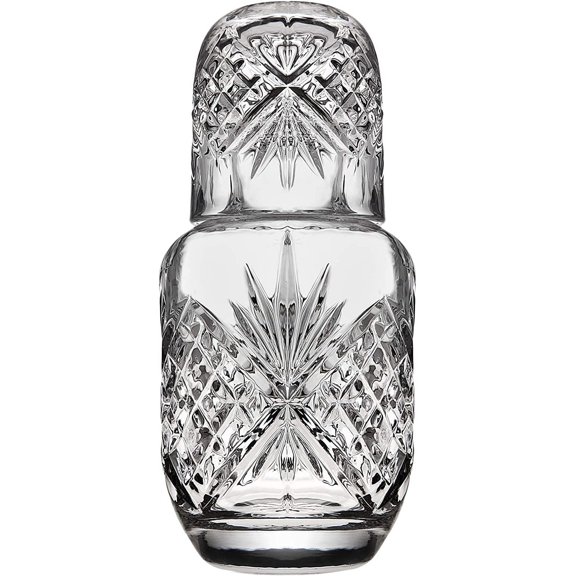 Bedside Night Carafe - Cup and Bottle to Keep Next To Your Bed for a Handy Midnight Drink, 16oz