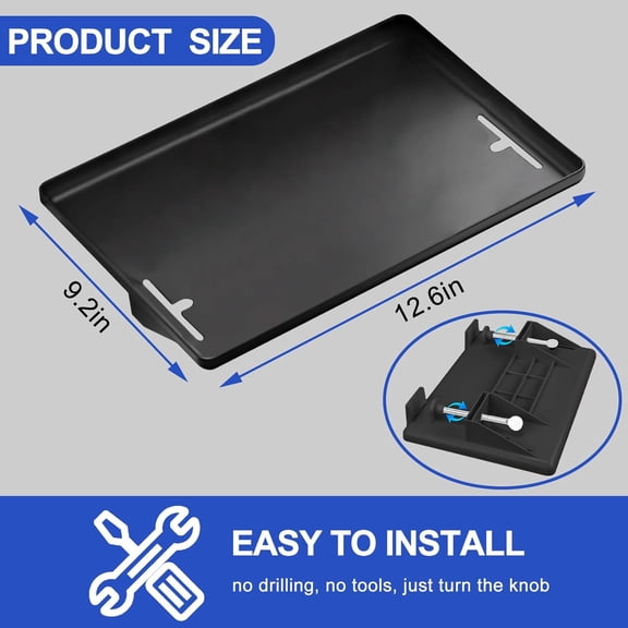 Bedside Shelf, BedShelfie, Bed Shelf with Cable Catch, College Dorm Room Essentials, Clip on Floating Desk Tray, Bed Side Table Storage, Loft Nightstand Decor (Black)$$Home Decor, Kitchen, & Other