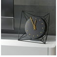 thumbnail image 1 of Bedside Silent Table Clock Iron Crafts Geometric Desk Clock Creative Clock Decoration Tabletop, 1 of 1