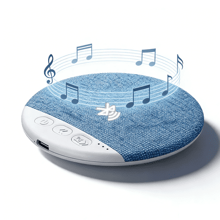 Under Pillow Sleep Speaker with White Noise, Ultra Slim Blue-Tooth 5.4 Bedside Speaker for Side Sleepers, Bone Conduction Sound Design with 30/60 Min Timer