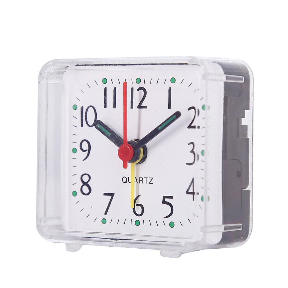Bedside Small Alarm Clock Quartz Battery Operated Wake Up With Beeping