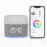 Smart Sound Machine with Night Light, White Noise Machine with 32 Soothing Sounds, App Control, Alarm Clock, Sleep Timer, Bluetooth 5.3 Speaker for Baby and Adult Sleep