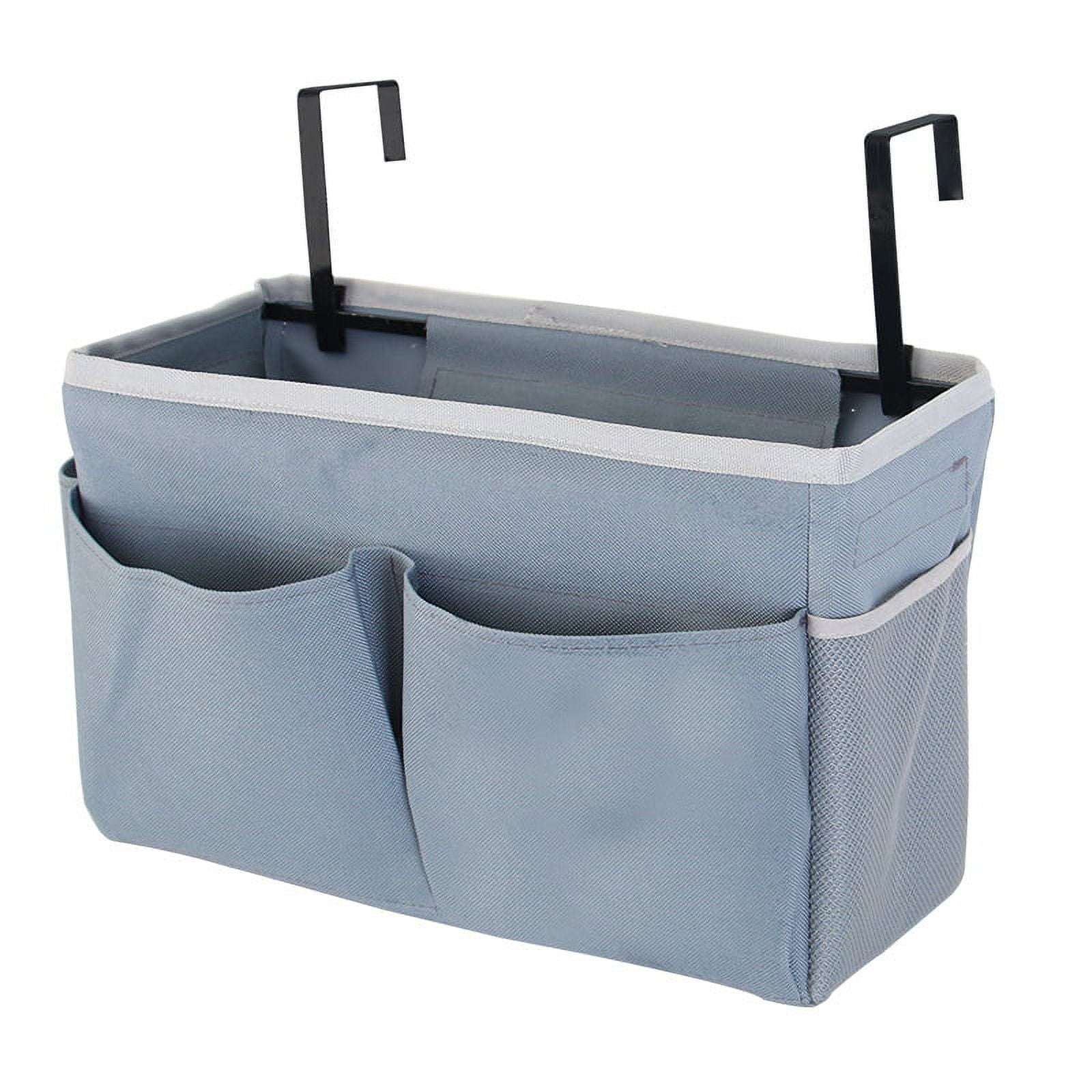 Bedside Storage Bag with 4 Hooks MultiFunction Hanging Organizer Caddy