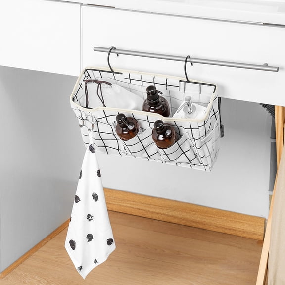 Bedside Storage Caddy Organizer for Headboards and Bunk Beds, Hanging Organizer Bag with Hooks for Phones, Magazines, Tablets, and More – Dorm Room Storage Solution