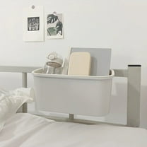 Bedside Storage Hanging Basket, Bunk Bed Organizer, Nightstand Caddy, Hooks for Remote & Magazines, Glasses Holder, Fabric Design, for & Adults, Bedroom & Living Room, Easy Access UKHBMC