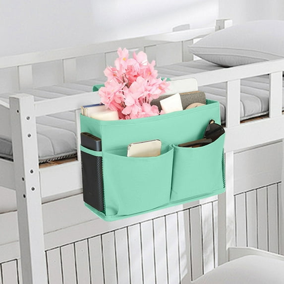 Bedside Storage Organizer, Hanging Bag with Multiple Pockets for Large Capacity Storage, Perfect for Dorm Rooms, Upper Bunk Beds, and Mobile Phone Holder