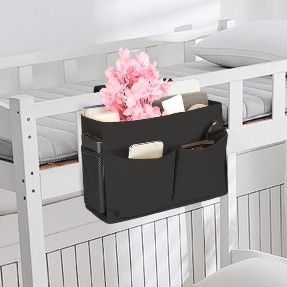 Bedside Storage Organizer, Hanging Storage Bag, Large Capacity Bedside Table Organizer with Multiple Pockets for Dormitory Bunk Beds, Durable Polyester Fabric