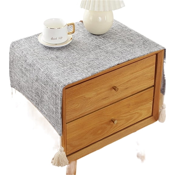 Bedside Table Cover Cloth Tablecloth, Non-Slip Dustproof TV Cabinet Refrigerator Washing Machine Cover Towel Universal Small Square Towel