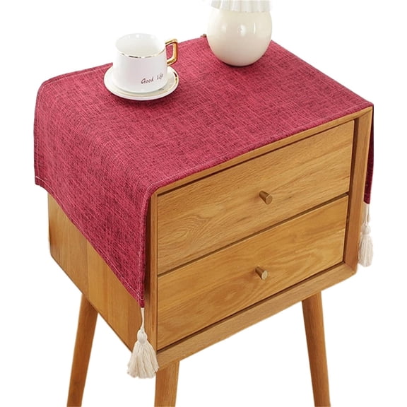 Bedside Table Cover Cloth Tablecloth, Non-Slip Dustproof TV Cabinet Refrigerator Washing Machine Cover Towel Universal Small Square Towel