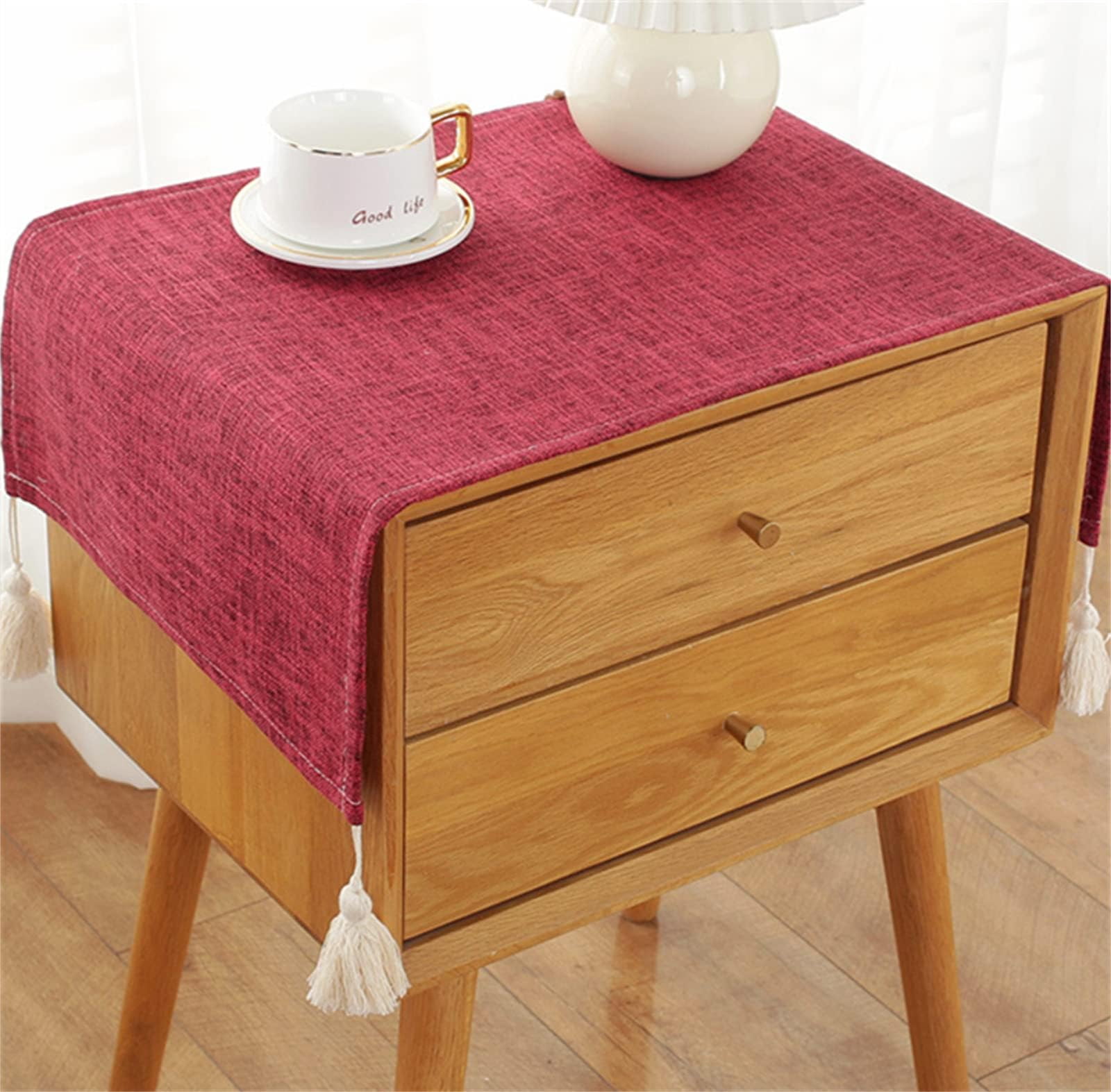 Bedside Table Cover Cloth Tablecloth, Non-Slip Dustproof TV Cabinet ...