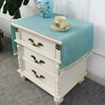 thumbnail image 1 of Bedside Table Cover Decorative For Bedroom,Washable,Dustproof Cloth For Printer Refrigerator Washing Machine-Green B-45x100cm 18x40inch, 1 of 8