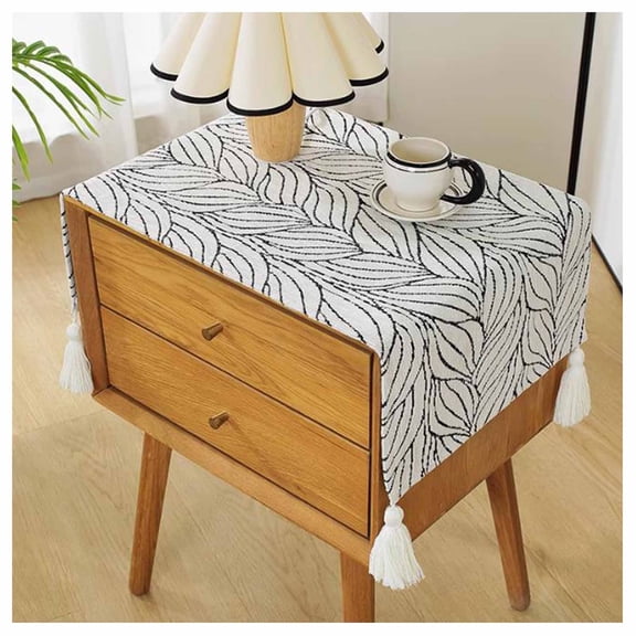 Bedside Table Cover Small Tablecloth TV Cabinet Washer Dryer Fridge Top Dust Cover Multi-Purpose Towel Non-Slip Tablecloth for Home Decor