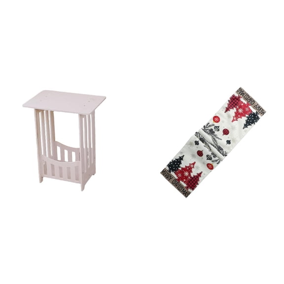 Bedside Table End Table Coffee Table Sturdy PVC Wood Material for Living Room Bedroom Holiday Decor