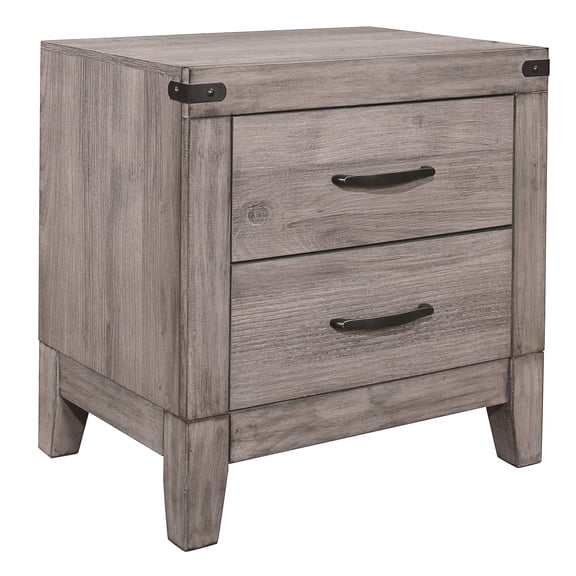 Bedside Table | Ideal for Bedroom Decor | Melamine Board with Weathered - Wood Look | Solves Storage and Aesthetic Needs
