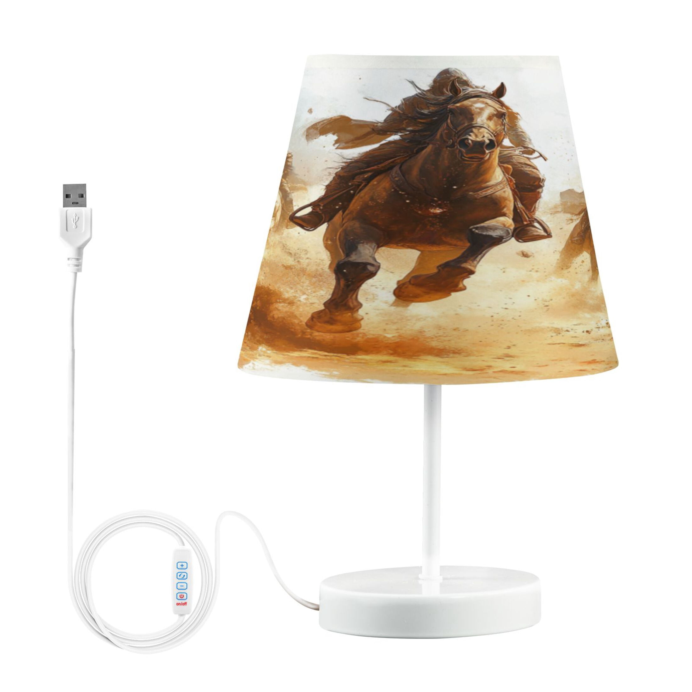 Bedside Table Lamp, Fully Dimmable Lamp with USB Interface Cable for ...