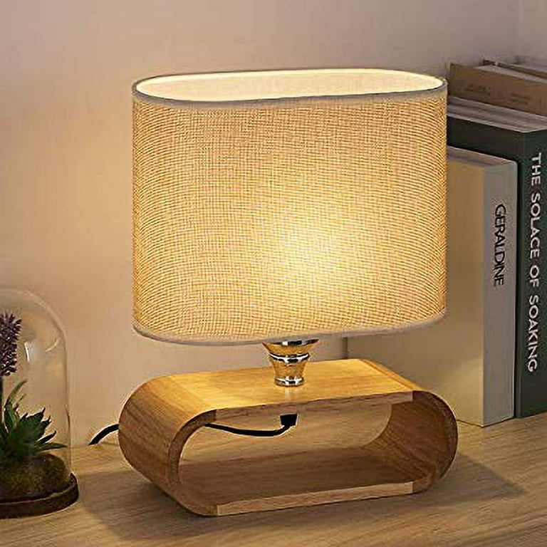 Modern Table Lamps Fabric Shade Small Bedroom Unique Discount