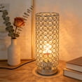 thumbnail image 1 of YUWENUS Crystal Table Lamp for bedroom, 3 Color Temperatures Bedside Lamp, Modern Nightstand Lighting for Bedroom Living Room, 1 of 9
