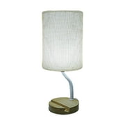 Bedside Table Lamp with USB Port Sleep-Friendly Nightstand Night Light with Fabric Shade for Home Lighting and Holiday Gifts