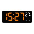 thumbnail image 1 of Bedside Table Number Clock Backlight Temperature Calendar Alarm Clock LED Digital Large Number Electronic Clock ORANGE, 1 of 8