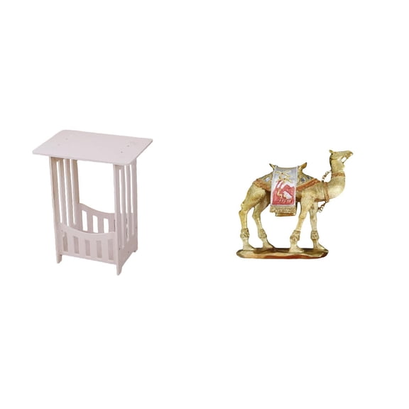 Bedside Table Side Table End Table with Resin Camel Figurine Modern Minimalist Decor for Living Room Hotel Lounge