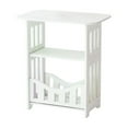 thumbnail image 1 of Bedside Table Side Table for Sofa Coffee End Table Sofa Table Small Small Tables for Spaces Sofa Round Table PVC Wood Plastic Board White Simple, 1 of 5