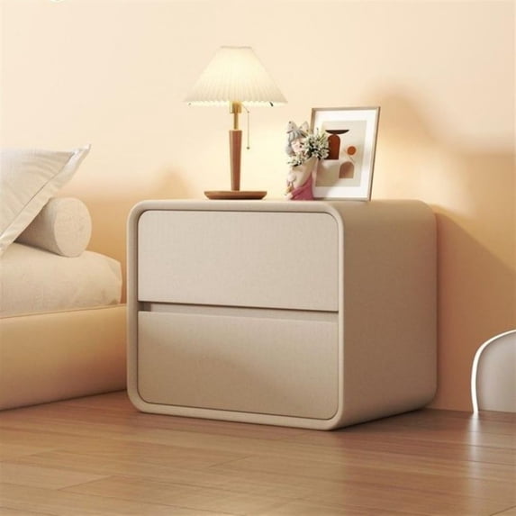 Bedside Table, Small Modern Simple Bedside Table, Cream Style ...