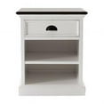 thumbnail image 1 of NovaSolo Halifax Accent Mahogany Wood Bedside Table with Shelves in Deep Brown, 1 of 5