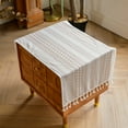thumbnail image 1 of Bedside Tablecloth Tassels Table Cover Nightstand Table Runner Tabletop Dustcover TV Dustcover for Furniture Décor, 15×36inch, 1 of 7