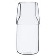 thumbnail image 1 of Bedside Water Carafe Set with Tumbler Glass Set for Bedroom Nightstand, Glass Mouthwash Bottle for Bathroom,Clear Glass Juice Water Pitcher,Night Water Carafe with Cup Set, 1 of 9