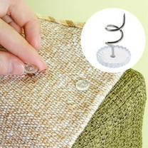 Bedskirt Pins, Bed Skirt and Upholstery Twist, Clear Heads, Fabric and Slipcover Pins, Secure Bedskirts, Drapes, and Furniture Upholstery Tacks Kit, 20 Pcs, 0.59x0.39"