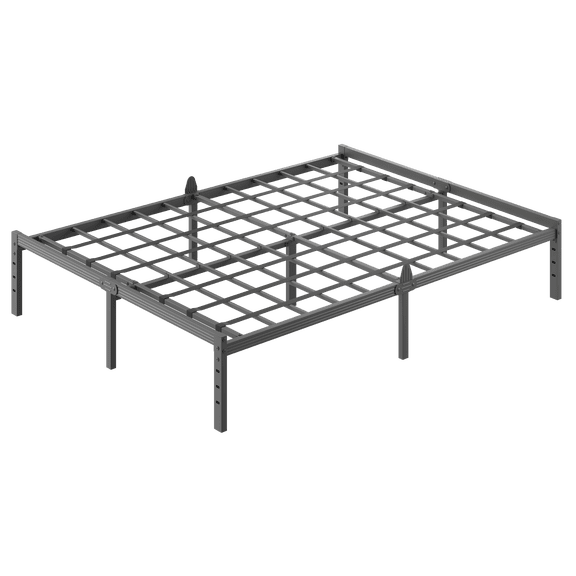 Bedsnus 12" Full Metal Bed Frame with Grid Support, Heavy Duty Mattress Foundation, Raised Edge Design, Easy Assembly Bed Base with Underbed Storage