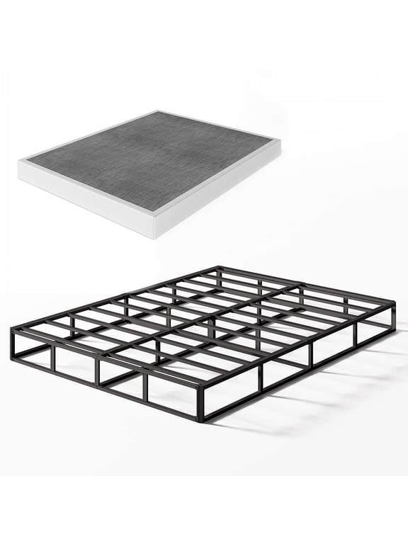 7 Inch King Heavy Duty Metal Box Spring, Mattress Foundation with Fabric Cover, Easy Assembly
