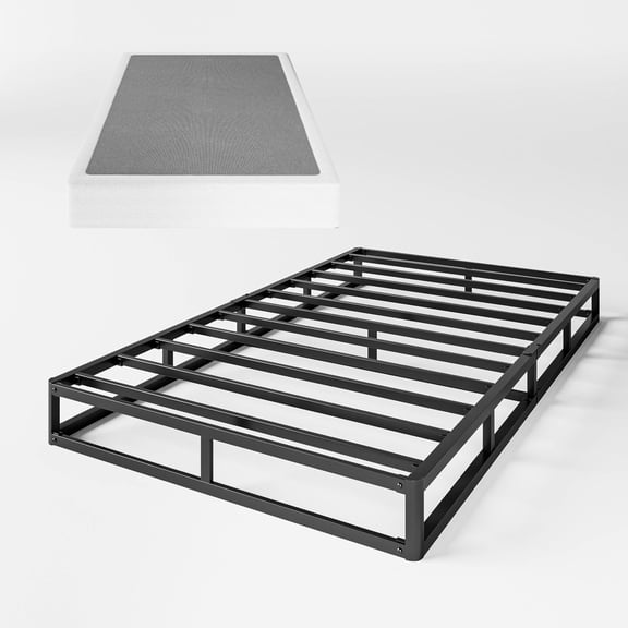 Bedsnus 7 Inch Twin Heavy Duty Metal Box Spring, Mattress Foundation with Fabric Cover, Easy Assembly