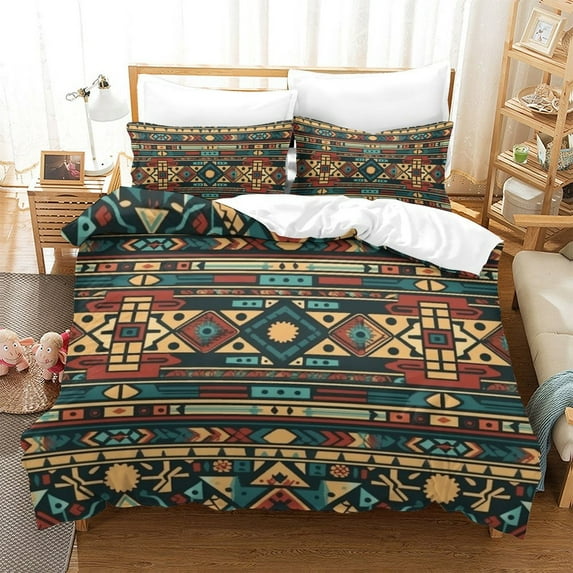 Bedspreads Bohemian Bedding Set Soft High Ranking Duvet Cover Quilt Cover Set Home Textiles,Full (80"x90")