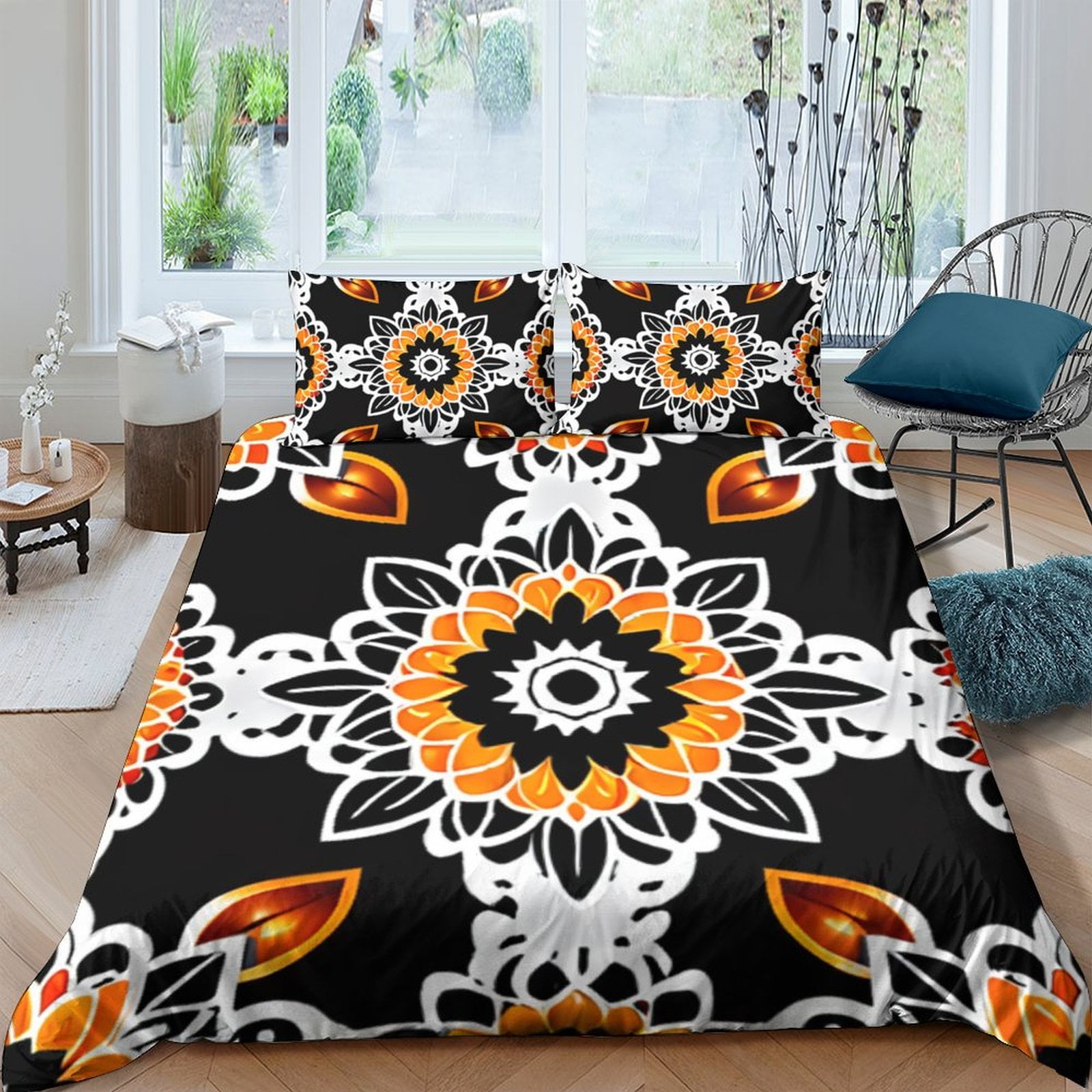 All Size Indian Handmade Mandala Duvet Cover Set buying Cotton Bedding Set with Pillow Covers, Mandala Blanket Boho Style Donna Duvet Cover Throw