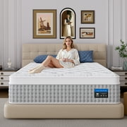 Bedstory Veluna 14 inch Firm Queen Size Hybrid Mattress in a Box, Pain Relief, CertiPUR-US, 365 Night Trial