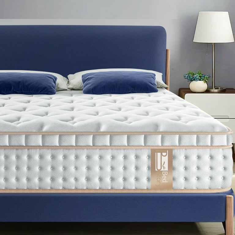 Bedstory 12 Pocket Spring Hybrid Mattress Full Size Gel Infused Memory Foam Mattress Bed Pain Relieve