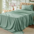 Bedsure 3 Pieces Hotel Luxury Mint Green Sheets Twin，Easy Care