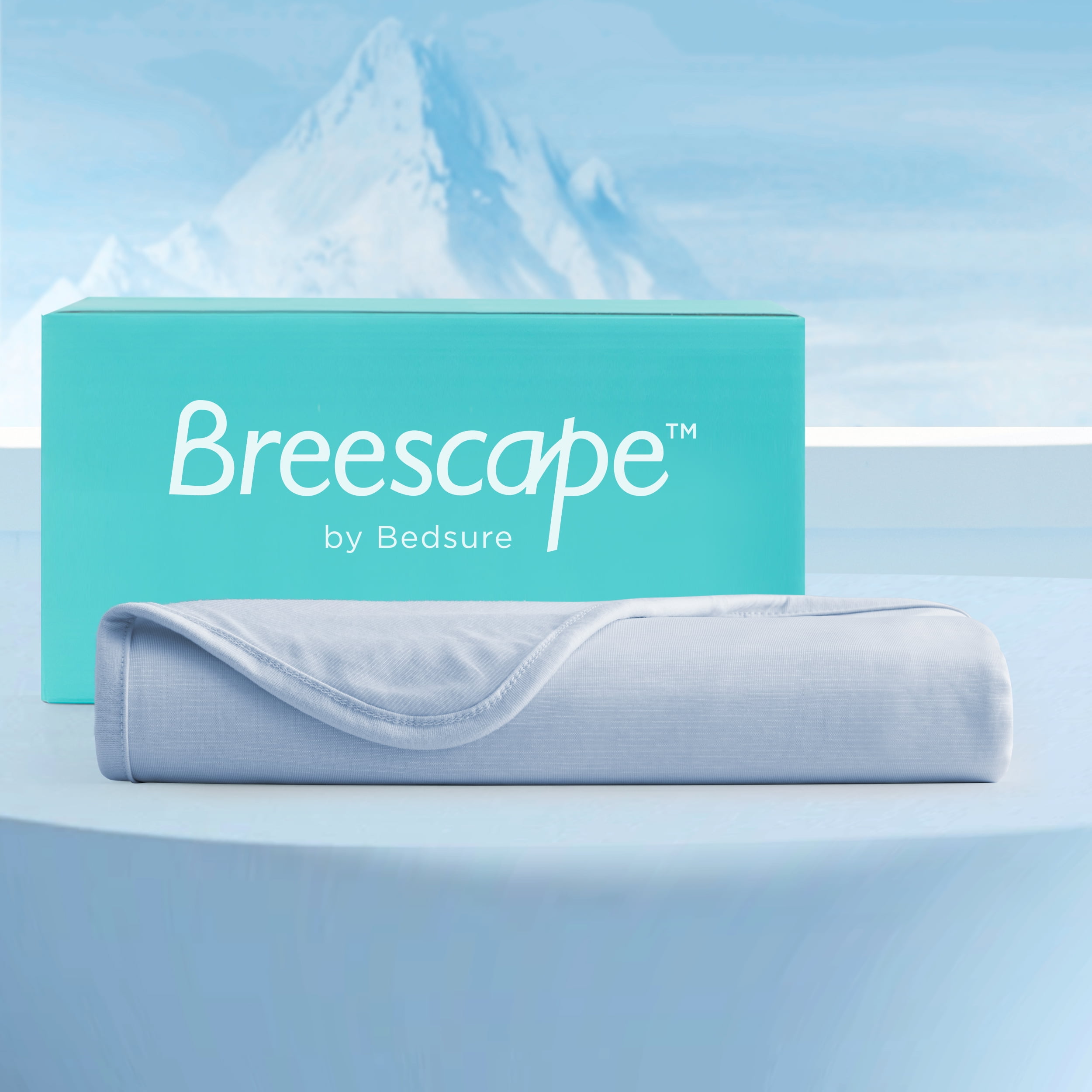 Bedsure Breescape Cooling Blanket, Queen, Light Blue, Lightweight