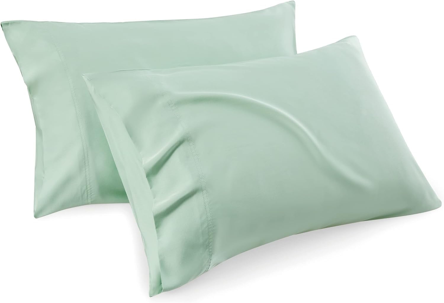 Bedsure Cooling Pillow Cases King Rayon Derived from Bamboo, Green
