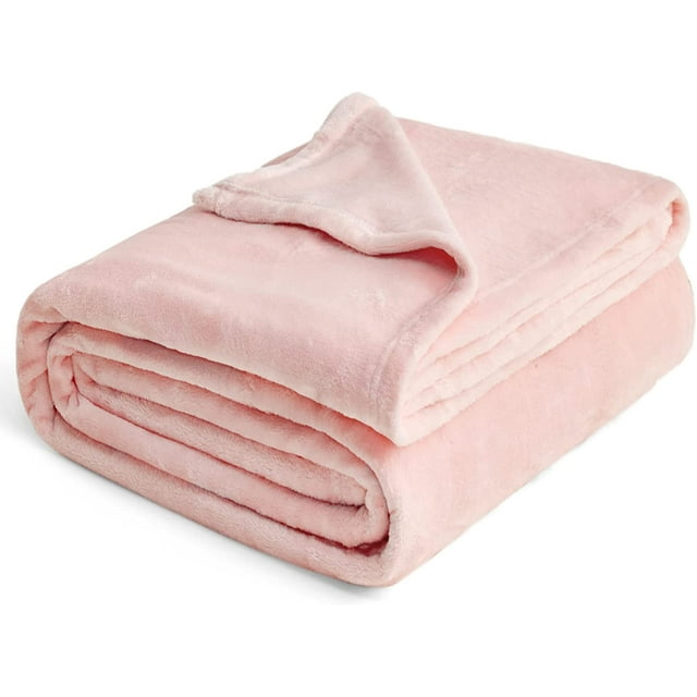 Bedsure Fleece Blanket Queen Blanket Pink Soft Lightweight Plush
