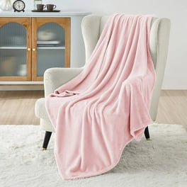 KDAGR Throw Blanket Warm Cozy Print Flannel Baby Pink White Plaid Girly Abstract Beautiful Comfortable Soft for Bed Sofa and Couch 58x80 Inches Walmart