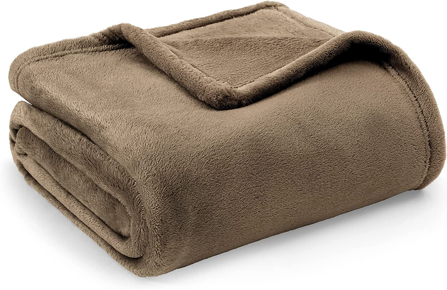 Bedsure Fleece Blanket Throw Blanket Taupe 300Gsm Soft Cozy Blankets