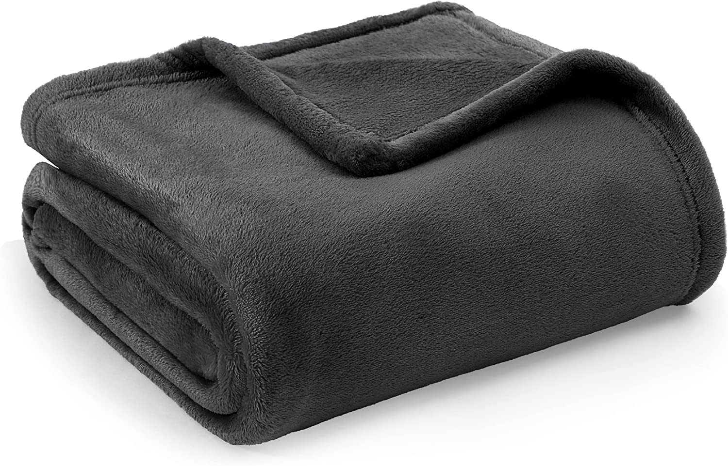 Bedsure Fleece Blanket Twin Blanket Dark Grey - 300Gsm Soft Cozy Twin Blankets,60X80 inches - image 1 of 7