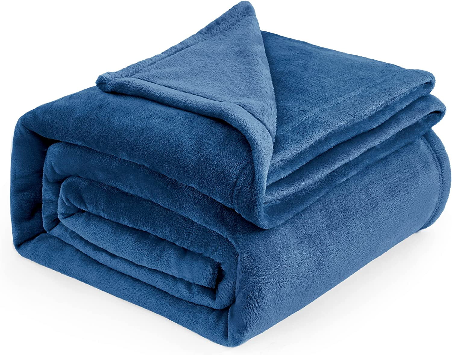 Bedsure Warm Winter Microfiber Thick Fleece Blanket for Cold Weather King Size Bright Blue 108X90 inches Walmart