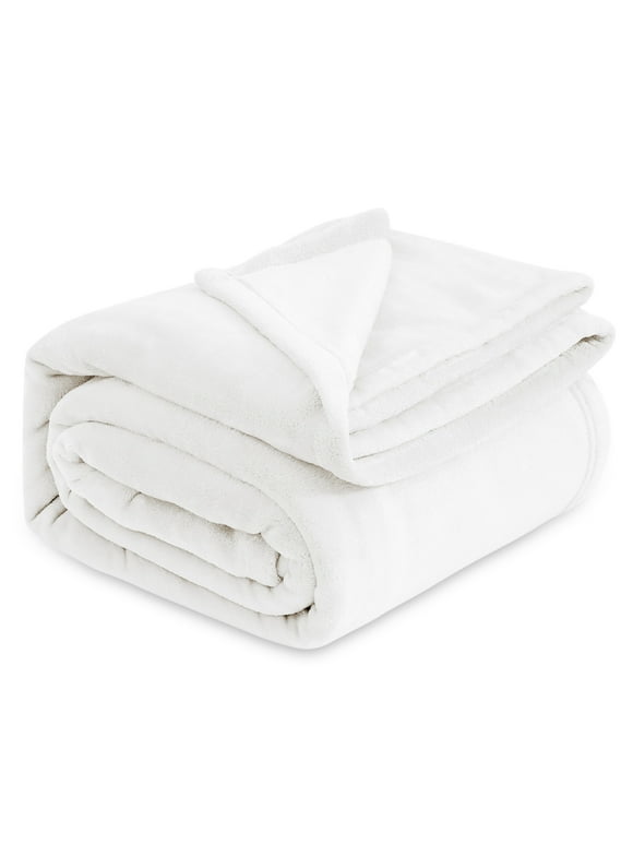 Bedsure Fleece Blankets King Size White - Soft Lightweight Plush Cozy Fuzzy,108X90 inches