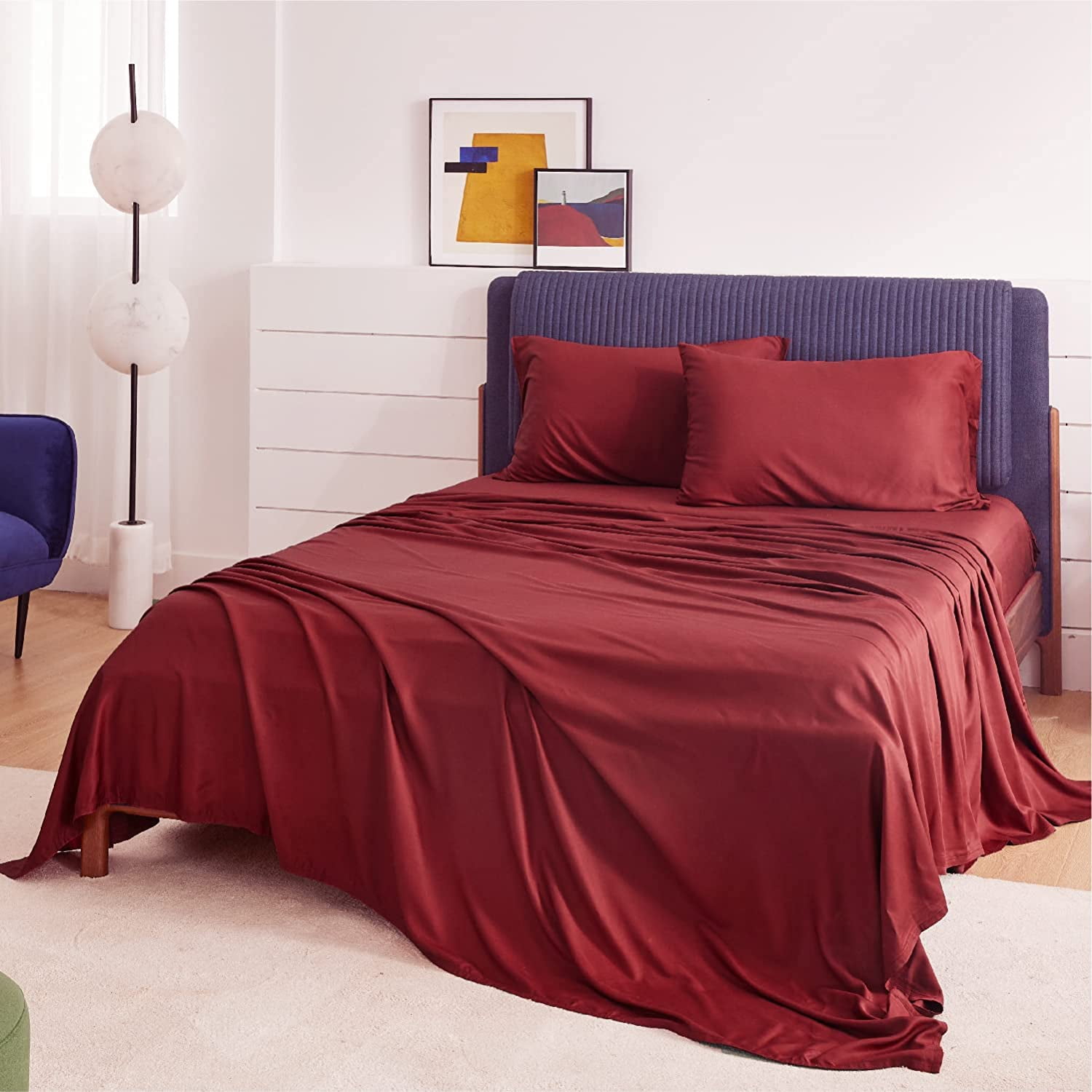 Cozy Comfort Full Cooling Bed Sheets Set, Rayon Derived from Bamboo